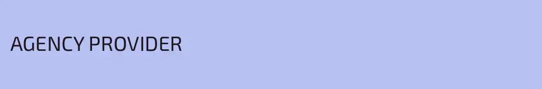 AGENCY PROVIDER